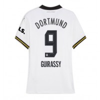 Camisa de Futebol Borussia Dortmund Serhou Guirassy #9 Equipamento Alternativo Mulheres 2024-25 Manga Curta